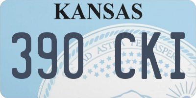 KS license plate 390CKI