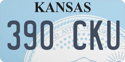 KS license plate 390CKU