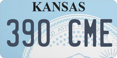 KS license plate 390CME