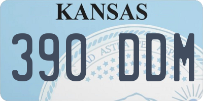 KS license plate 390DDM