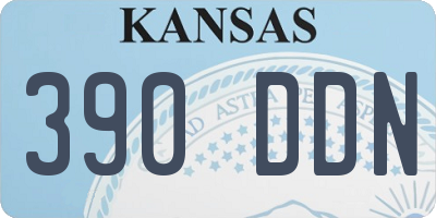 KS license plate 390DDN