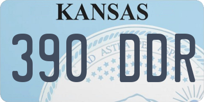 KS license plate 390DDR
