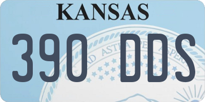 KS license plate 390DDS