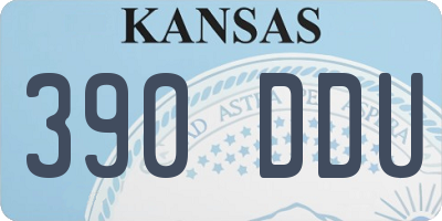 KS license plate 390DDU