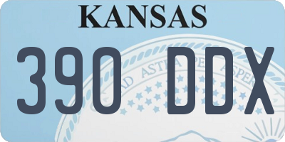 KS license plate 390DDX