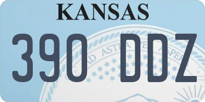 KS license plate 390DDZ