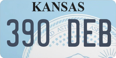 KS license plate 390DEB