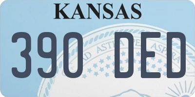 KS license plate 390DED