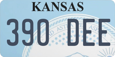 KS license plate 390DEE