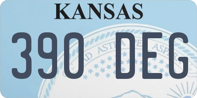 KS license plate 390DEG