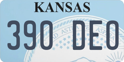 KS license plate 390DEO