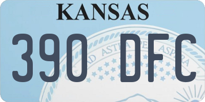 KS license plate 390DFC