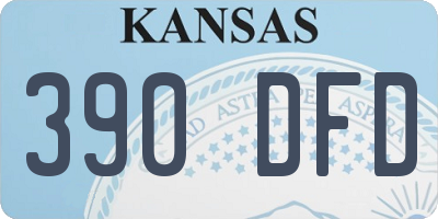 KS license plate 390DFD