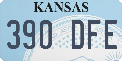 KS license plate 390DFE