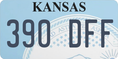 KS license plate 390DFF