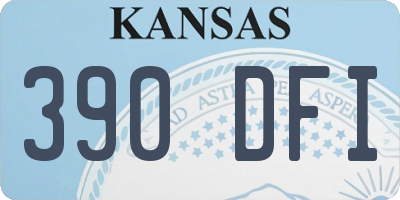 KS license plate 390DFI