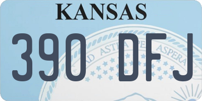 KS license plate 390DFJ