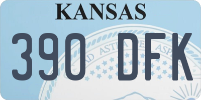 KS license plate 390DFK