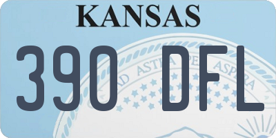 KS license plate 390DFL