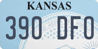KS license plate 390DFO
