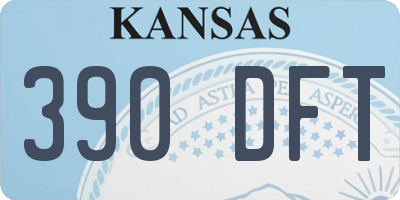 KS license plate 390DFT