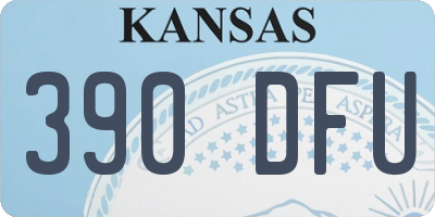 KS license plate 390DFU