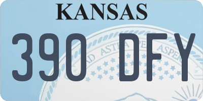 KS license plate 390DFY