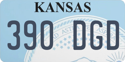 KS license plate 390DGD
