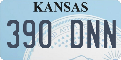 KS license plate 390DNN