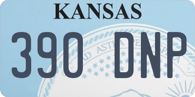 KS license plate 390DNP