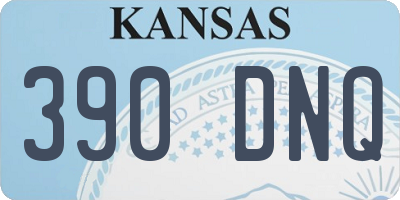KS license plate 390DNQ