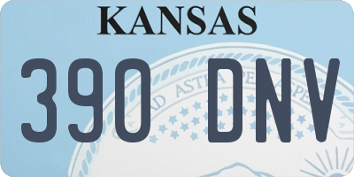 KS license plate 390DNV