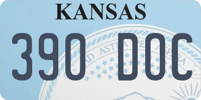 KS license plate 390DOC