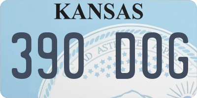 KS license plate 390DOG