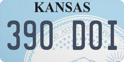 KS license plate 390DOI