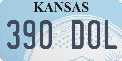 KS license plate 390DOL