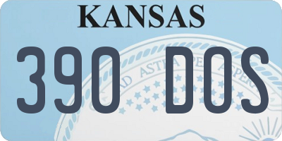 KS license plate 390DOS