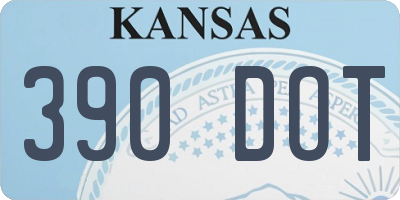 KS license plate 390DOT