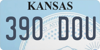 KS license plate 390DOU