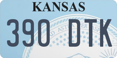 KS license plate 390DTK