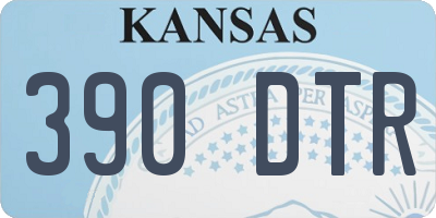 KS license plate 390DTR