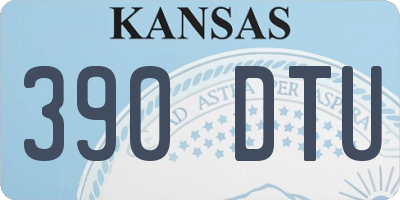 KS license plate 390DTU