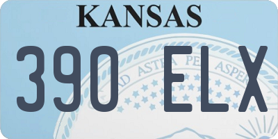 KS license plate 390ELX