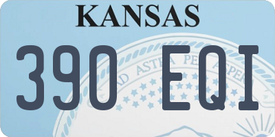 KS license plate 390EQI