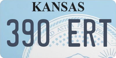 KS license plate 390ERT