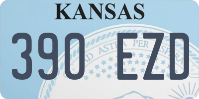 KS license plate 390EZD