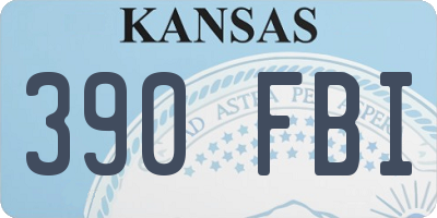 KS license plate 390FBI