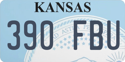 KS license plate 390FBU