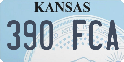 KS license plate 390FCA