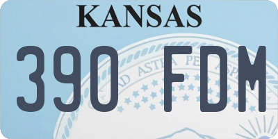 KS license plate 390FDM